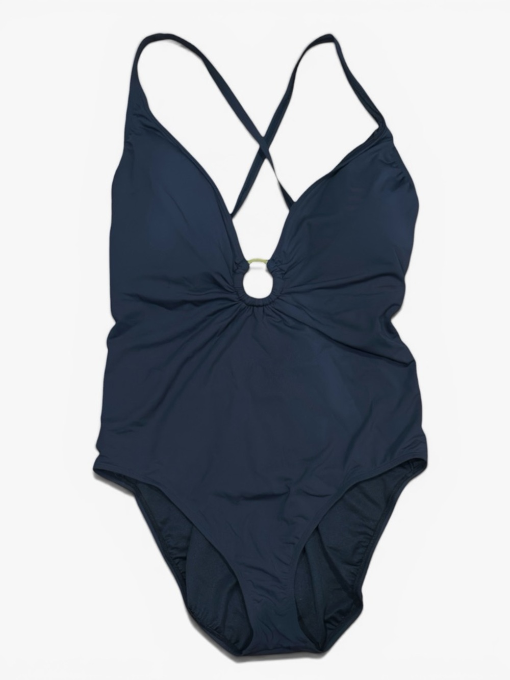 Bleu Rod Beattie Navy One-Piece Swimsuit with Ring Detail